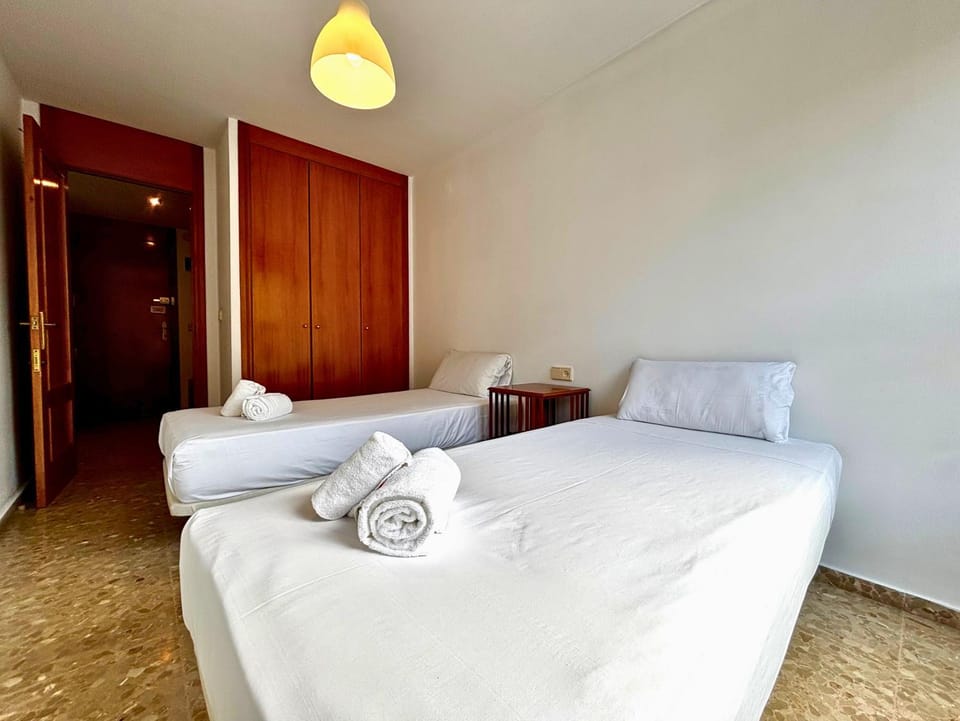 Bed, Photo of the whole room, Bedroom, towels, wardrobe