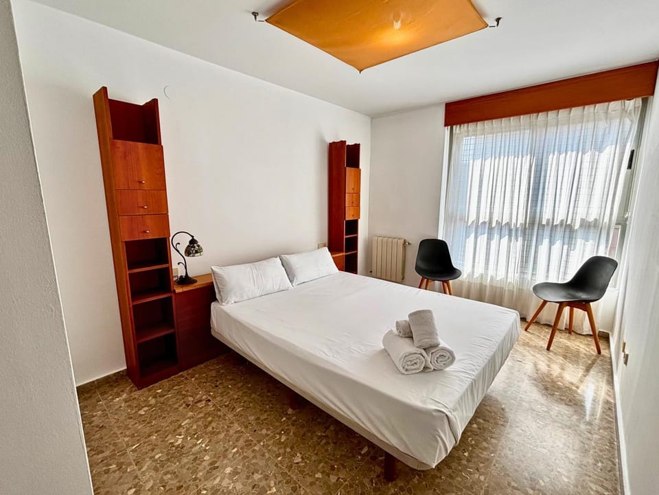 Bed, Living room, Photo of the whole room, Bedroom, towels, wardrobe