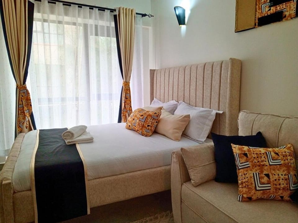 Cozy Modern Retreat with LED Ambience & Workspace Apartment in Nairobi