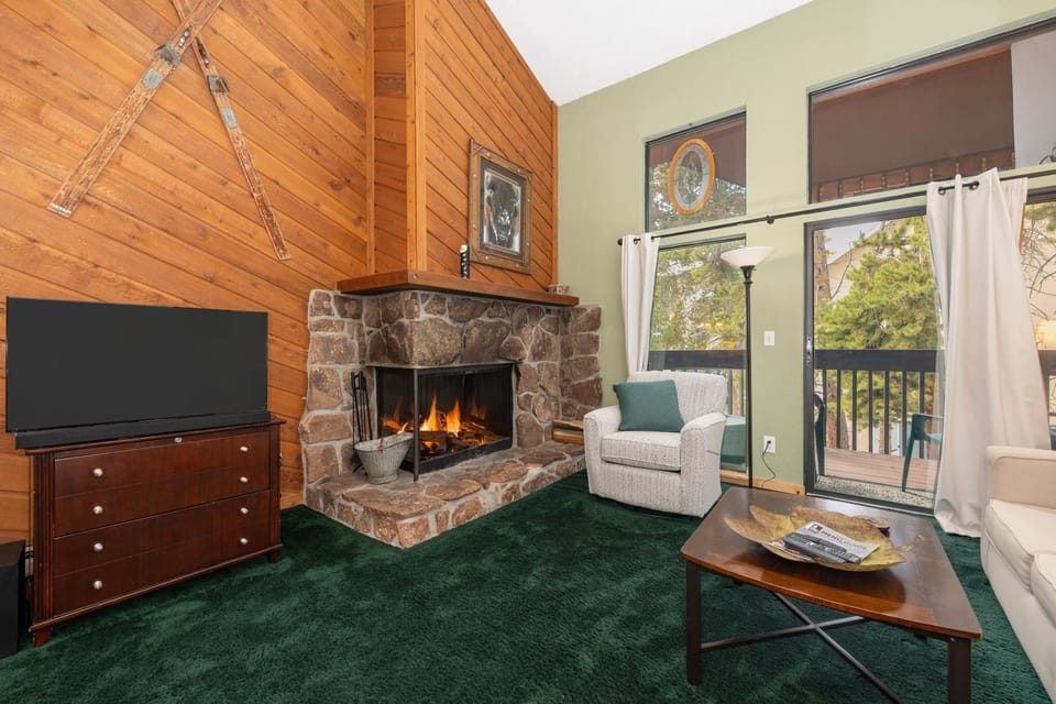 TV and multimedia, Balcony/Terrace, Living room, fireplace, furniture