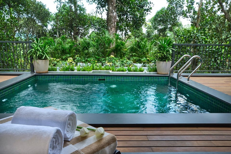 Day, Natural landscape, Garden, Garden view, Pool view, Swimming pool