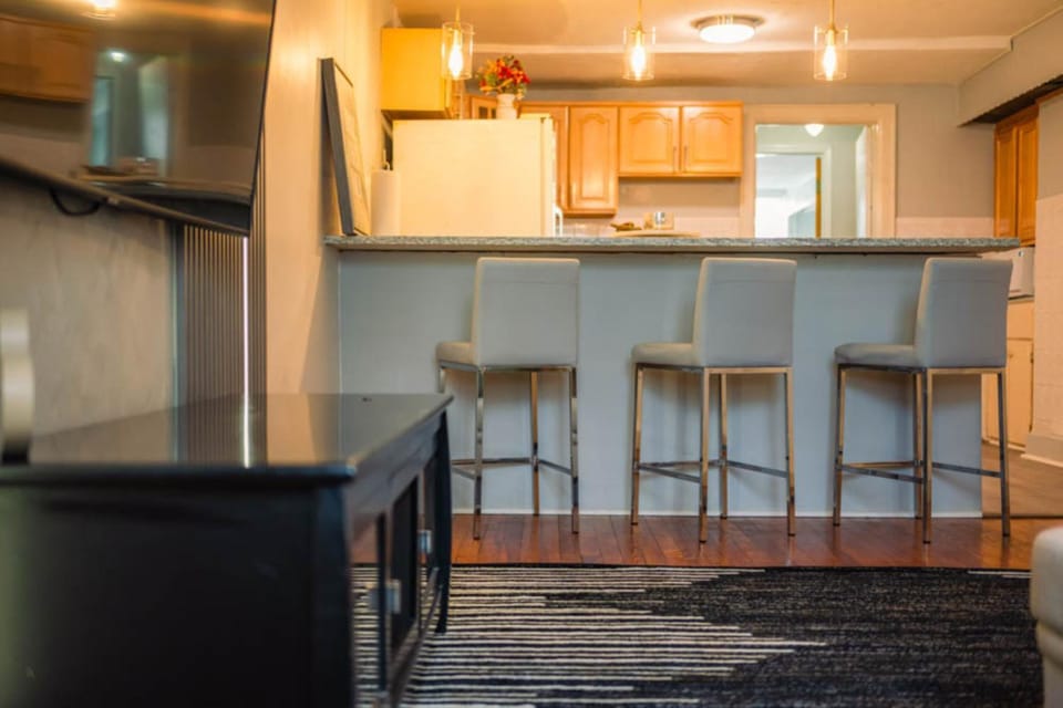 Living room, kitchen
