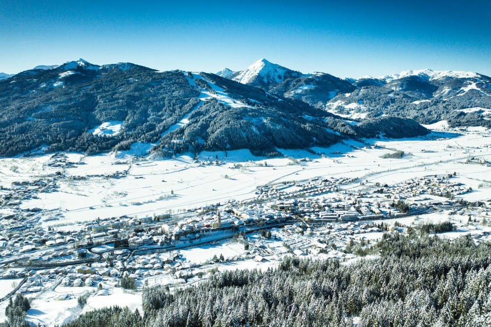 Natural landscape, Bird's eye view, Winter, Mountain view