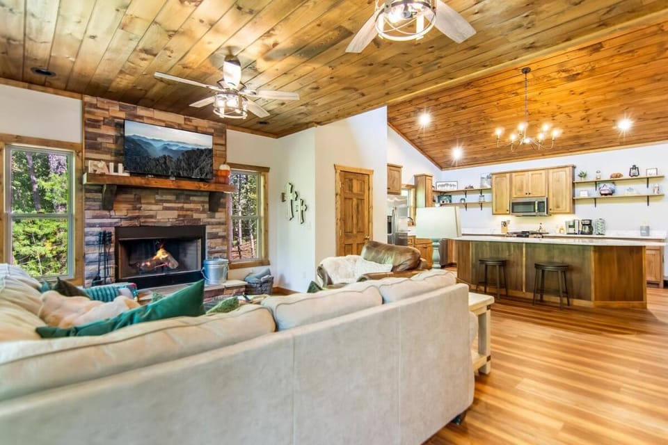 Seating area, fireplace, pet friendly