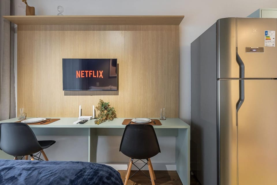 Studio Vila Madalena | Rooftop + Varanda + AC Apartment in Sao Paulo City