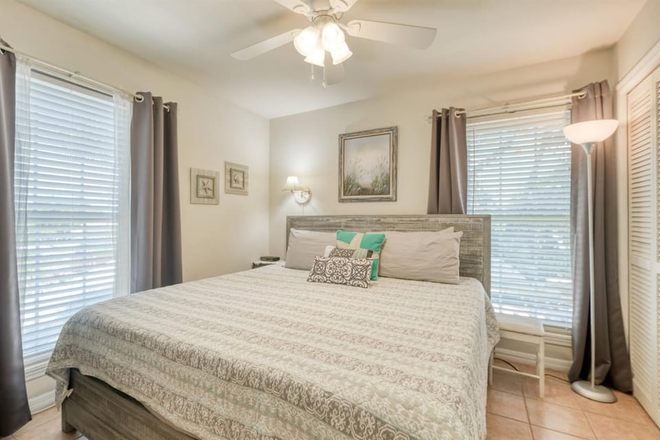 View of Dock St & Marina at Island Place 213! Apartment in Cedar Key