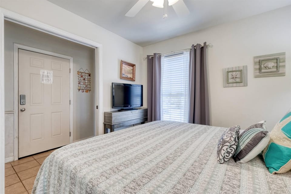 View of Dock St & Marina at Island Place 213! Apartment in Cedar Key