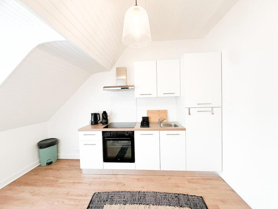 Kitchen or kitchenette, stove, kitchen