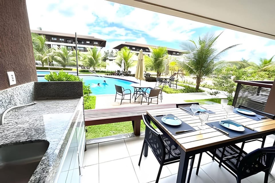 Flat com 03 Quartos Térreo no Cupe Beach Living House in Ipojuca