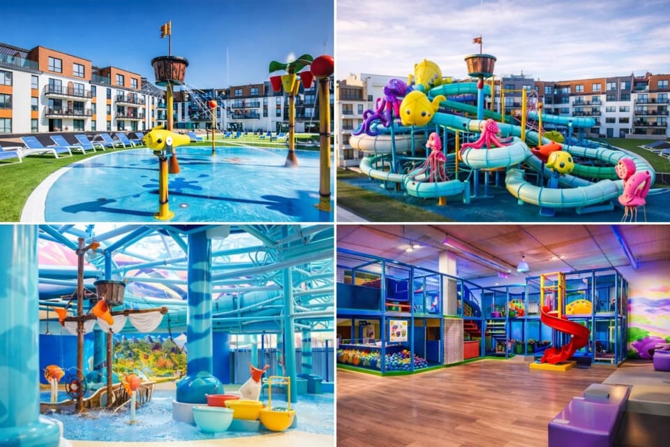 Children play ground, Aqua park, Pool view, Swimming pool, Swimming pool