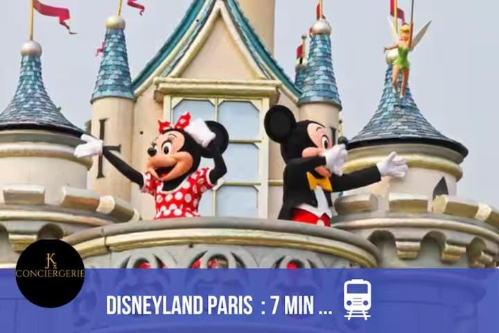 Duplex - 4 min Gare, 10 min Disneyland, Parking Apartment in Bussy-Saint-Georges