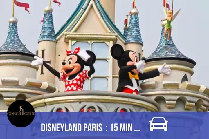 Duplex - 4 min Gare, 10 min Disneyland, Parking Apartment in Bussy-Saint-Georges