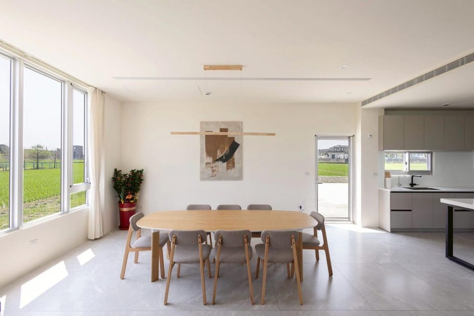 Kitchen or kitchenette, Living room, Dining area