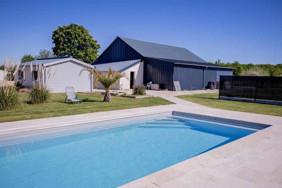Property building, Living room, Swimming pool