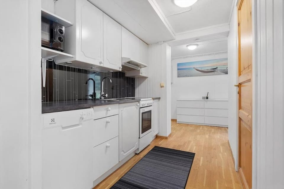 Kitchen or kitchenette, dishwasher, oven, stove
