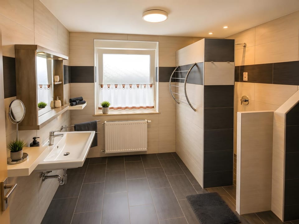 Bathroom, Living room