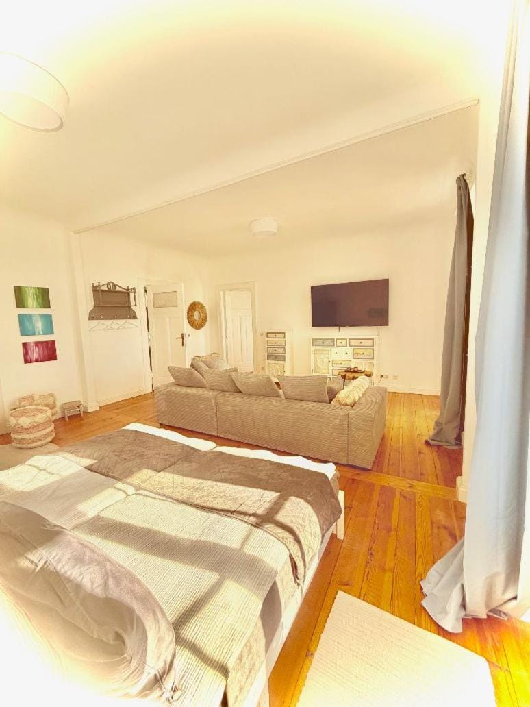 Bed, TV and multimedia, Living room, Photo of the whole room, Seating area, Bedroom