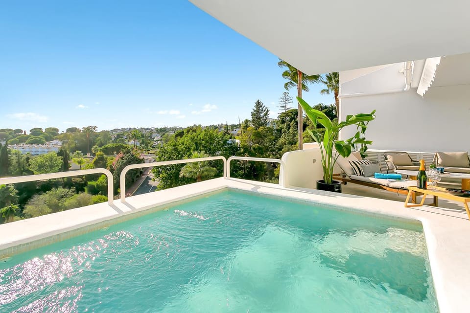 Natural landscape, Balcony/Terrace, Pool view, Swimming pool