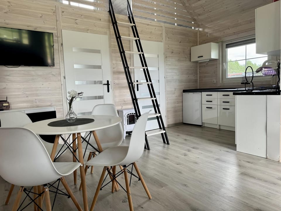 Kitchen or kitchenette, Dining area, stove