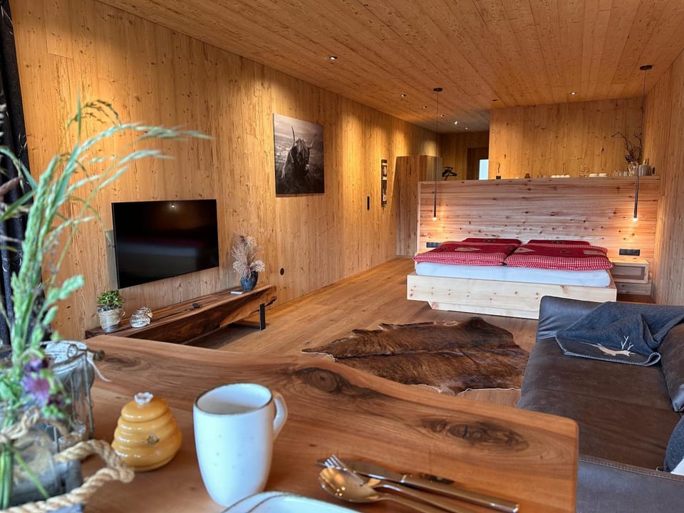 Bed, TV and multimedia, Living room, Photo of the whole room, Bedroom