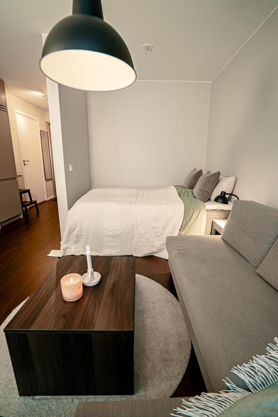 Bed, Living room, Bedroom