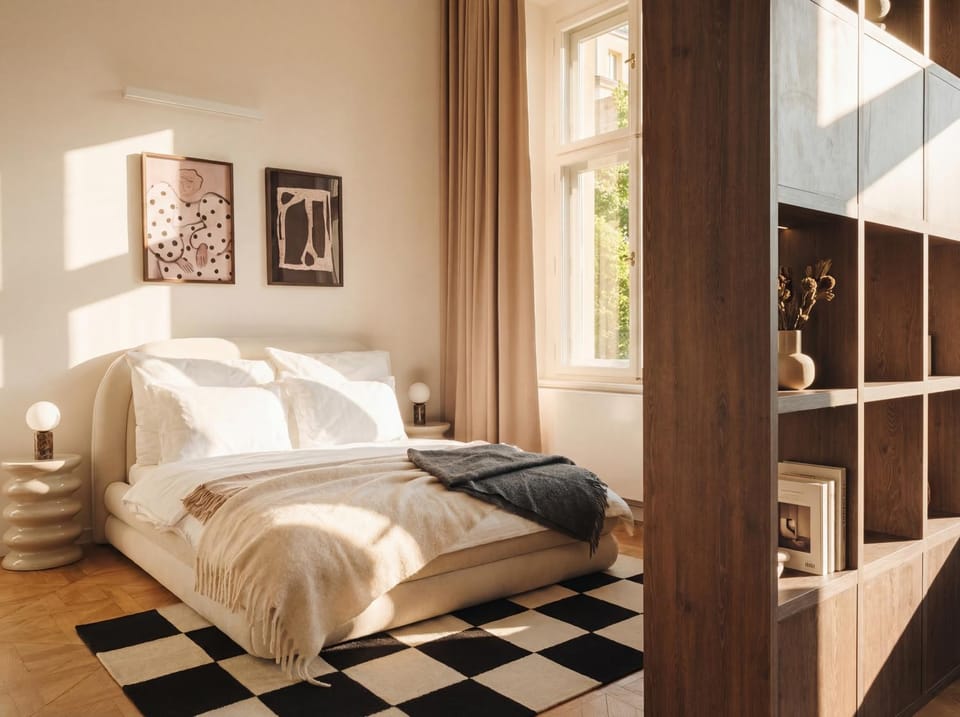 Bed, Library, Bedroom