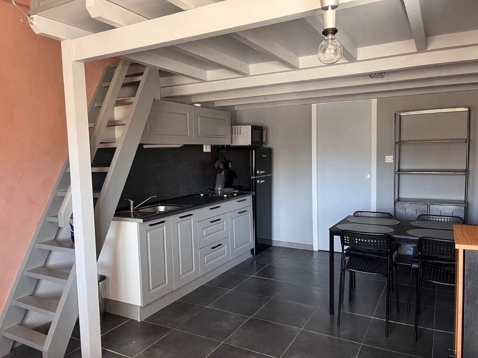 Kitchen or kitchenette, Dining area, oven, stove