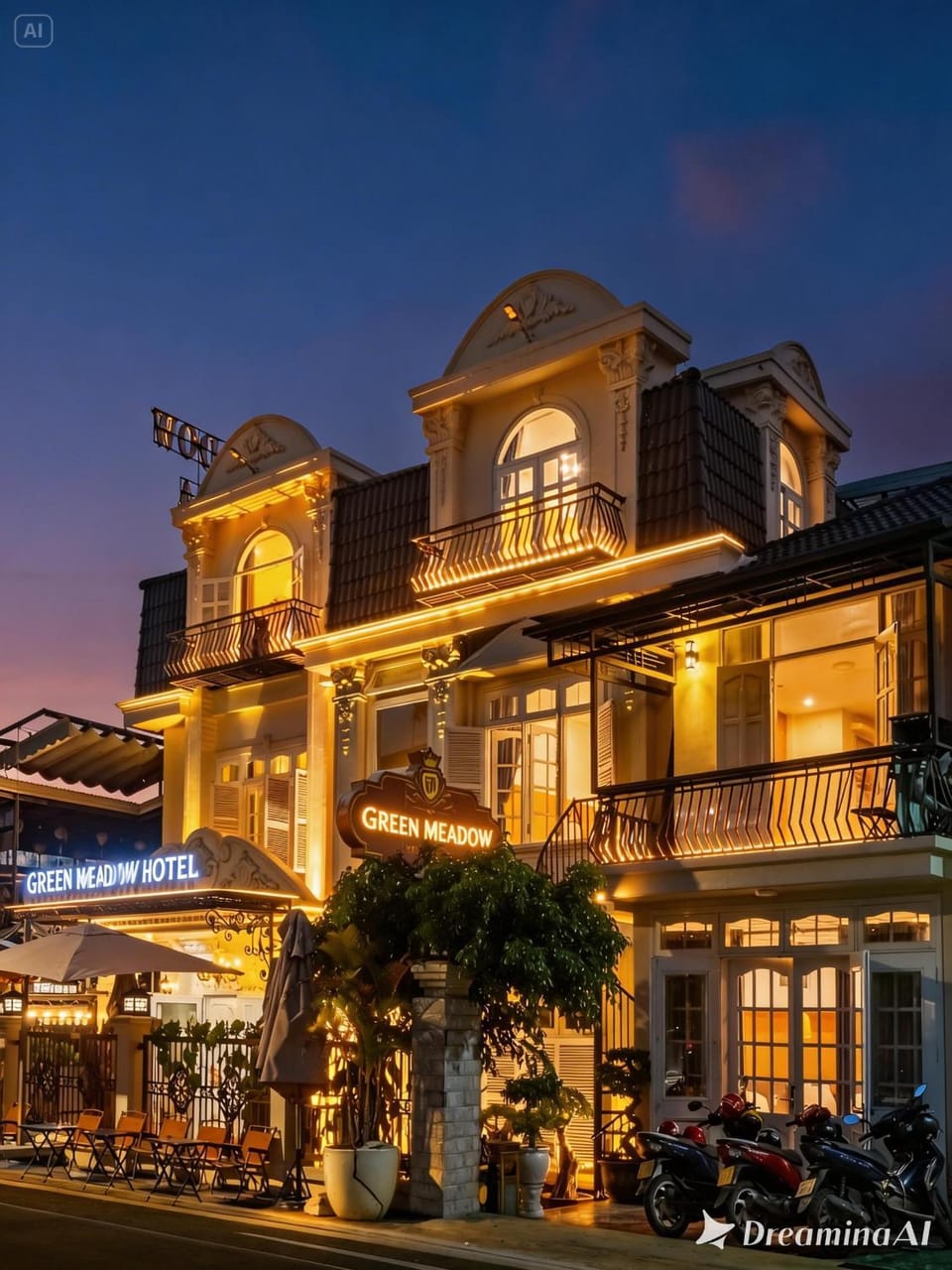 Property building, Night