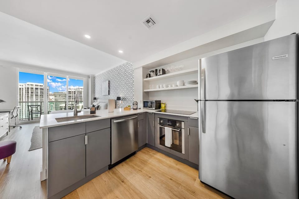 dishwasher, oven, stove, toaster, kitchen