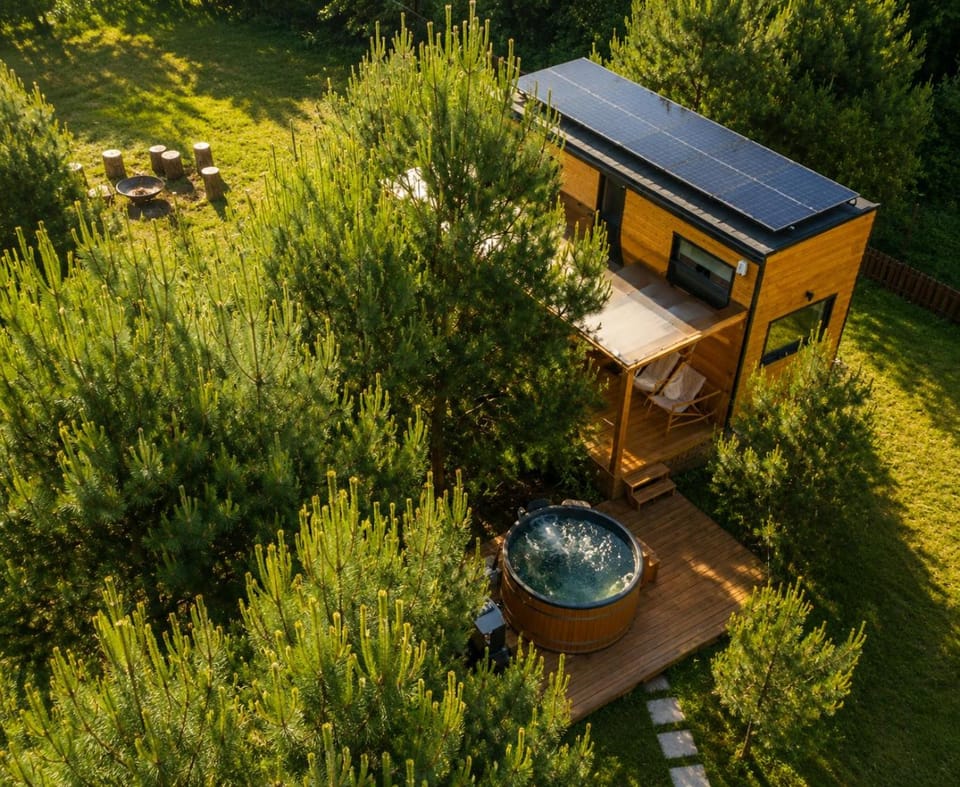 Oaza Święty Spokój - Tiny House z Balią i Jacuzzi przy rzece Narew House in Masovian Voivodeship
