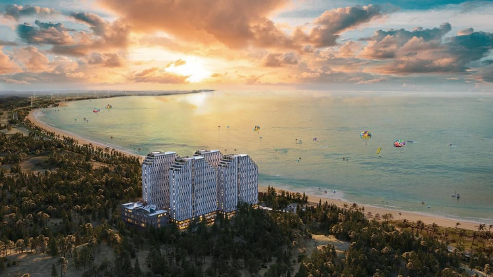 Bird's eye view, Beach, City view, Sunrise