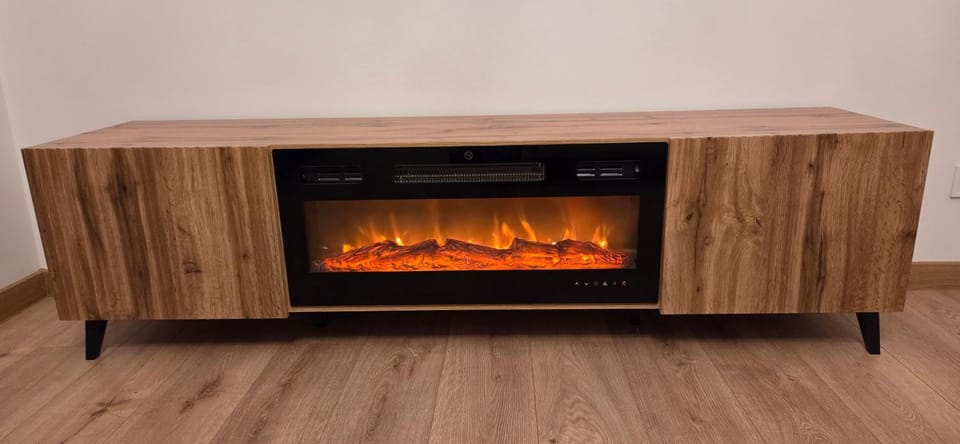 Living room, fireplace
