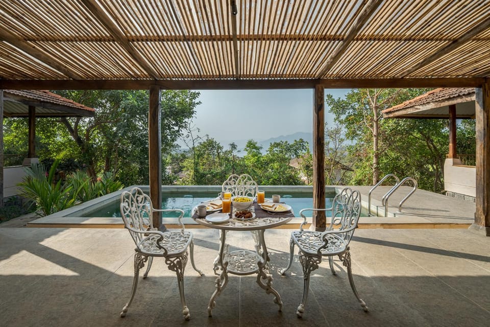 View (from property/room), Seating area, Dining area, Pool view, Swimming pool