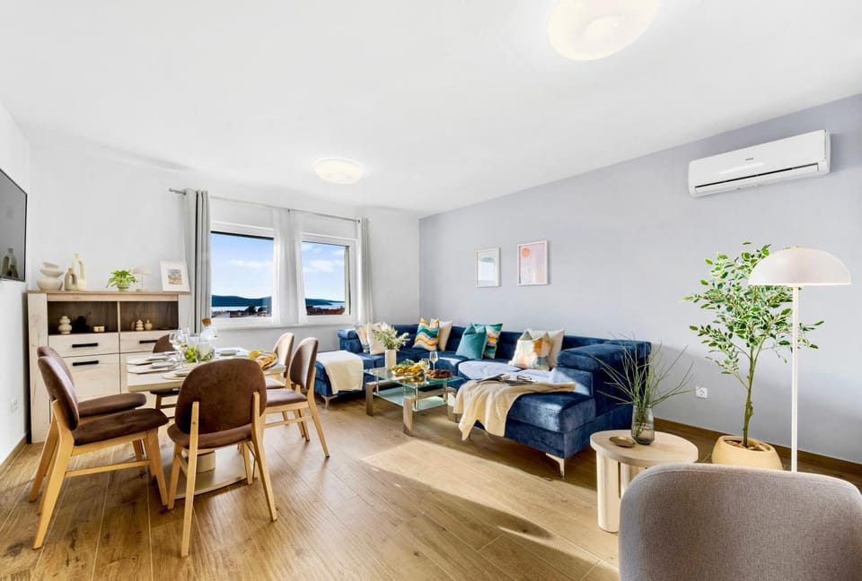 Living room, Seating area, Sea view