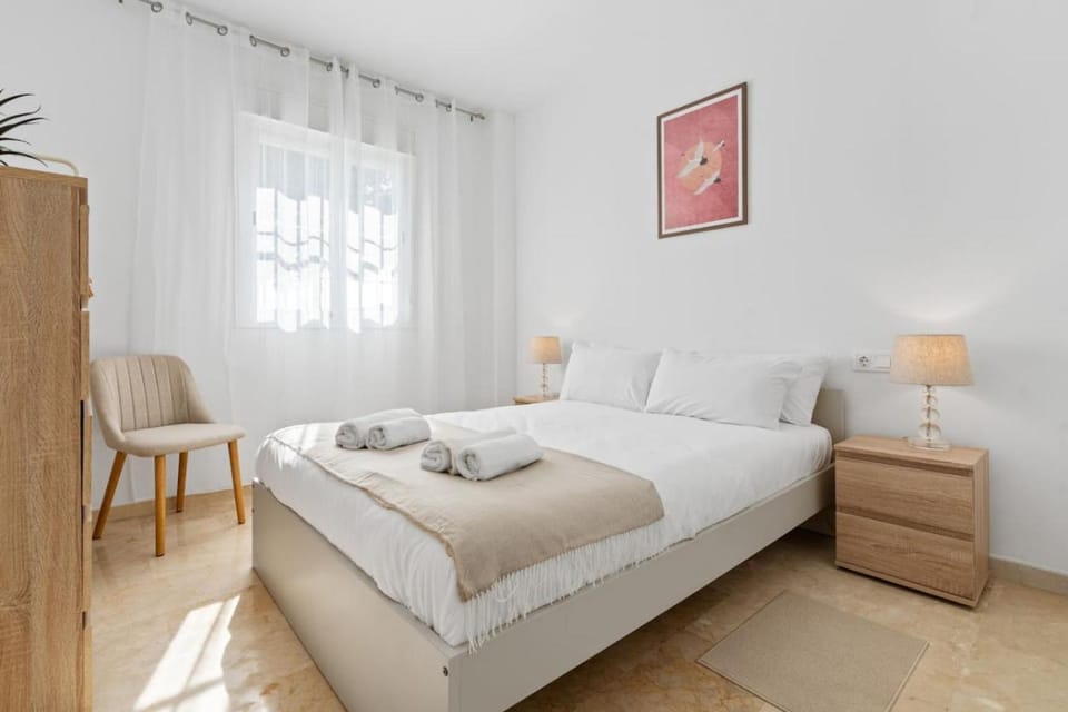 Bed, Decorative detail, Bedroom, furniture, heating, towels, wardrobe, air conditioner