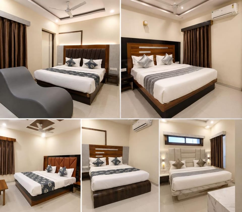 Bed, Photo of the whole room, Bedroom, air conditioner