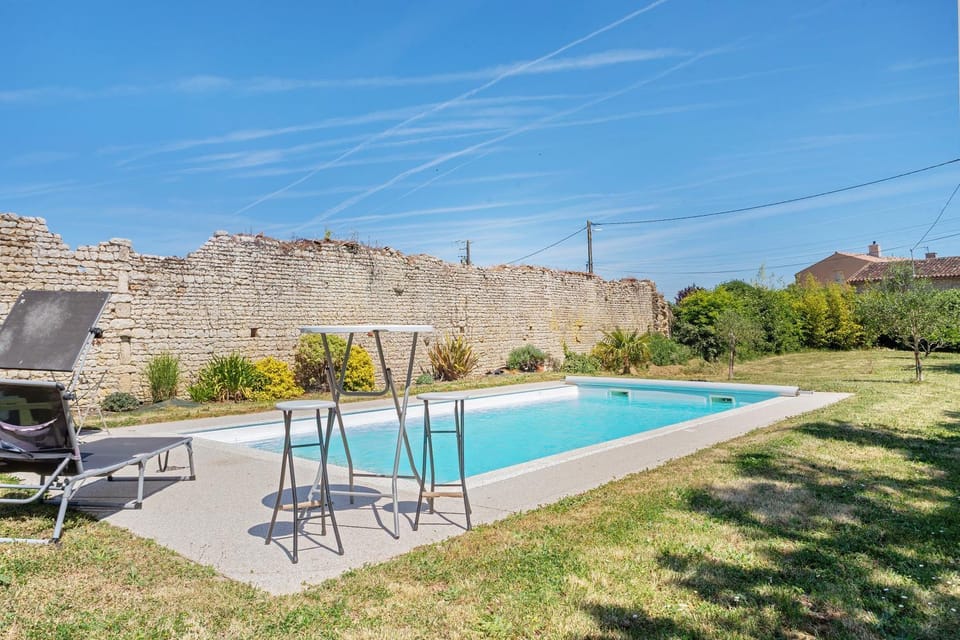 Property building, Living room, Swimming pool