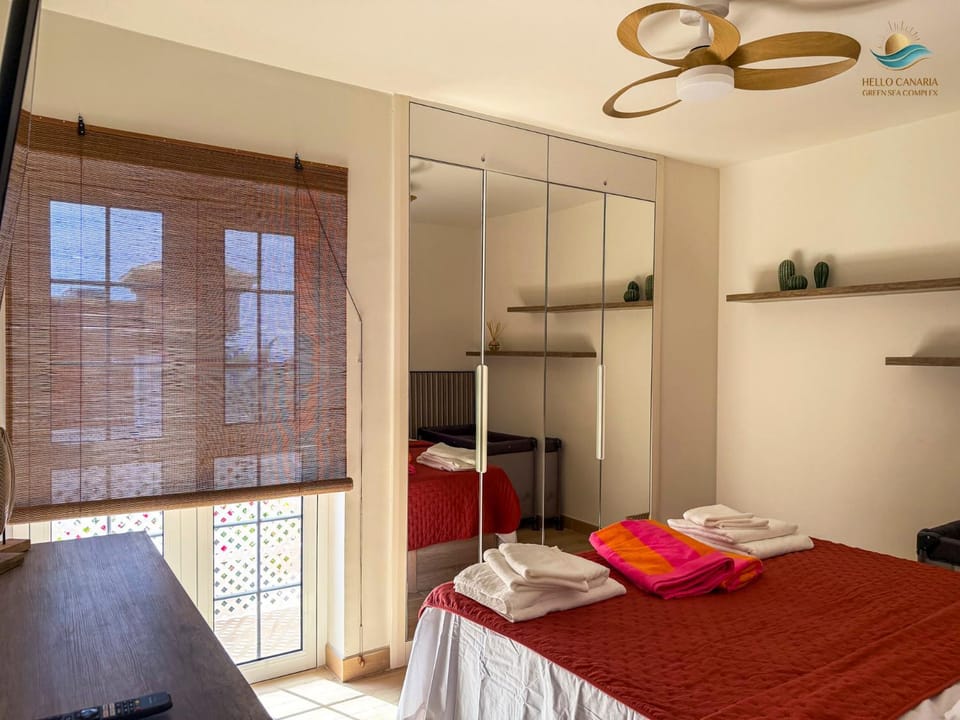 Bed, Photo of the whole room, Bedroom, towels, wardrobe