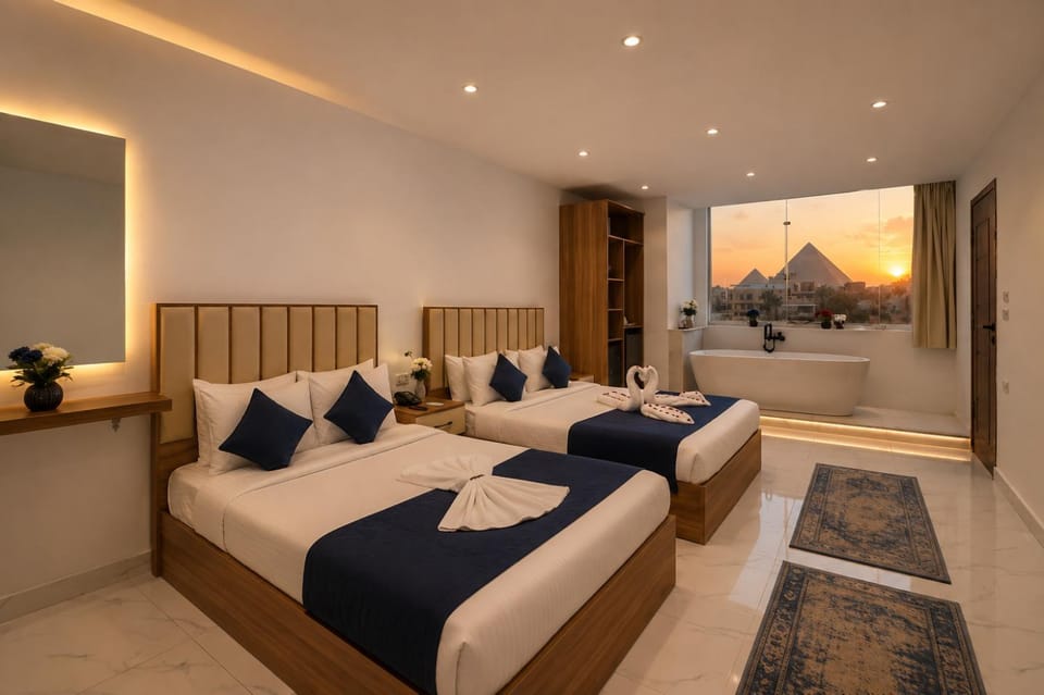 Bed, Photo of the whole room, Bedroom, Mountain view
