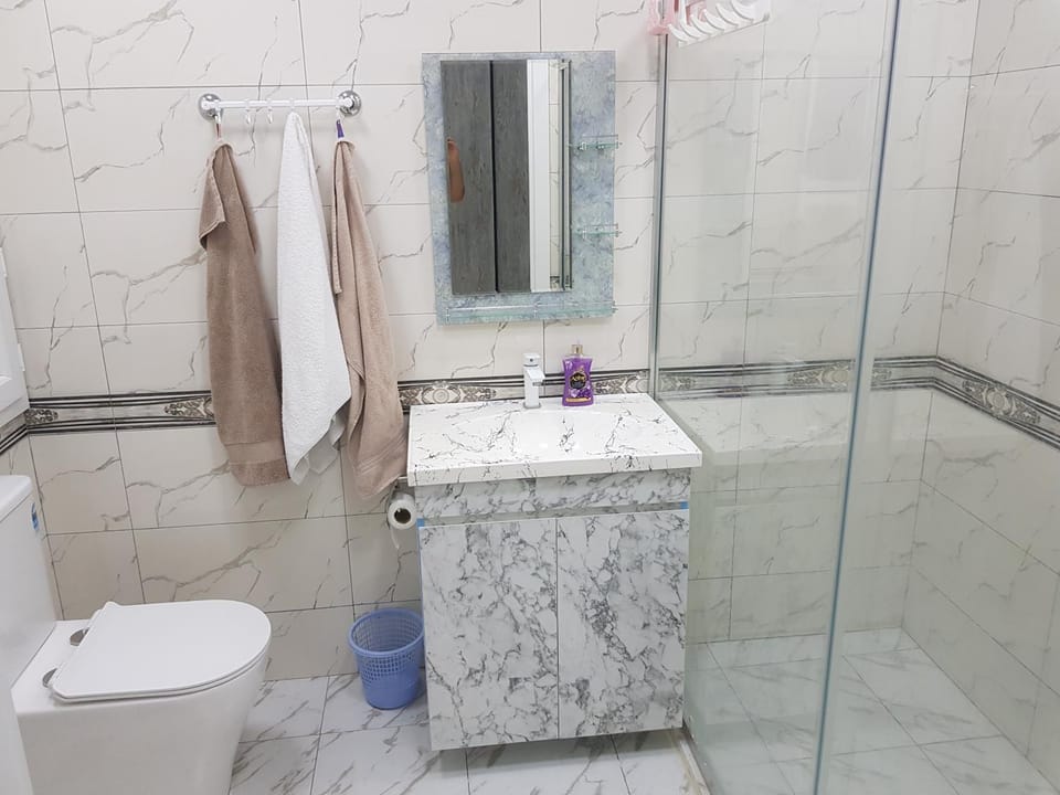 Shower, Toilet, towels