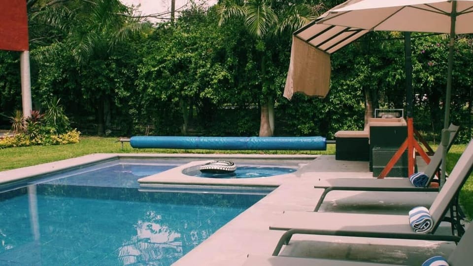 Patio, Day, Garden view, Pool view, Swimming pool, sunbed