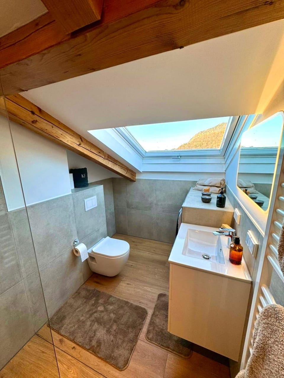 Toilet, Bathroom, towels