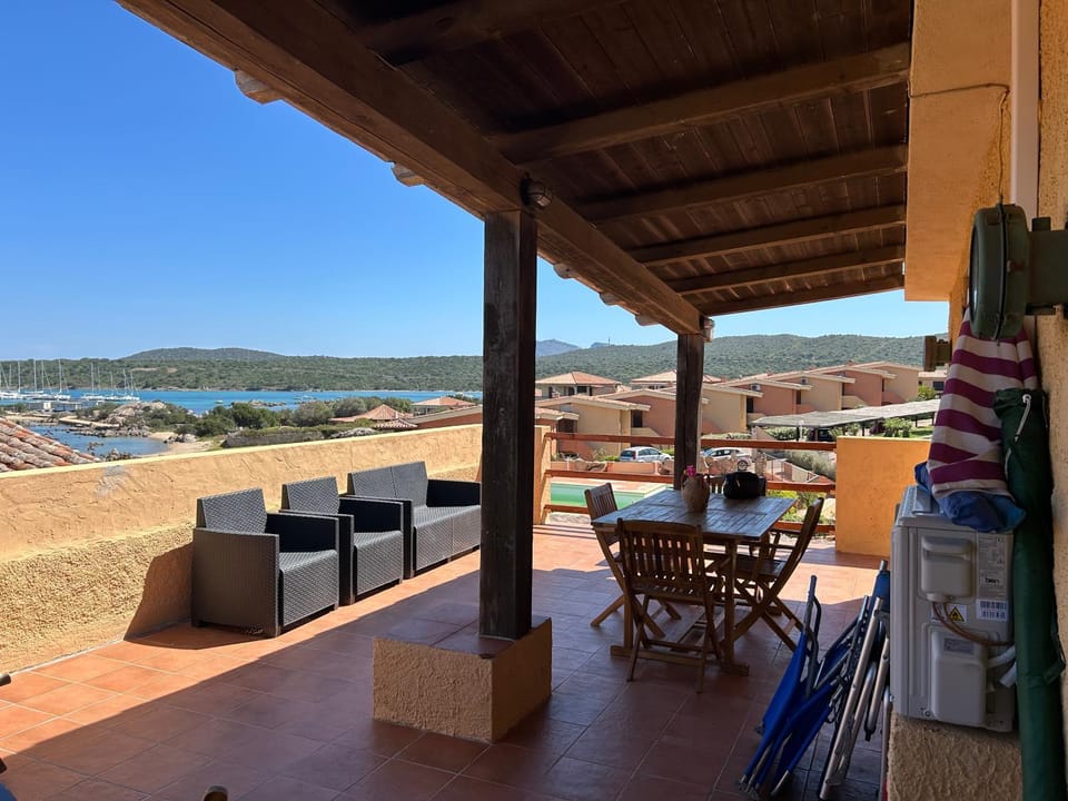 Patio, Day, Natural landscape, View (from property/room), Balcony/Terrace, Living room, Seating area, Dining area, Sea view