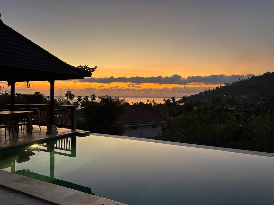 Pool view, Sea view, Swimming pool, Sunrise