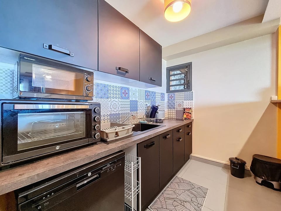 dishwasher, oven, stove, toaster