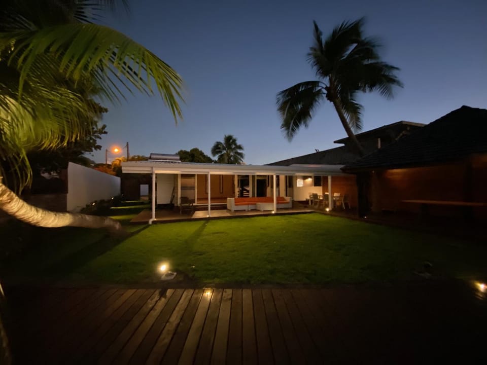 Property building, Patio, Night
