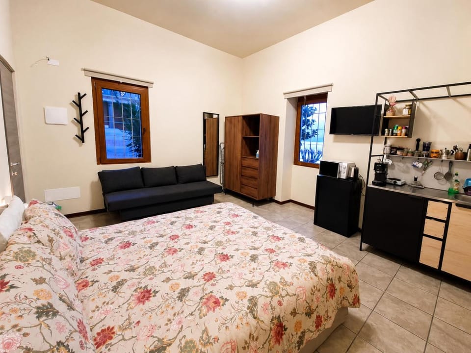 Bed, Kitchen or kitchenette, Photo of the whole room, Bedroom
