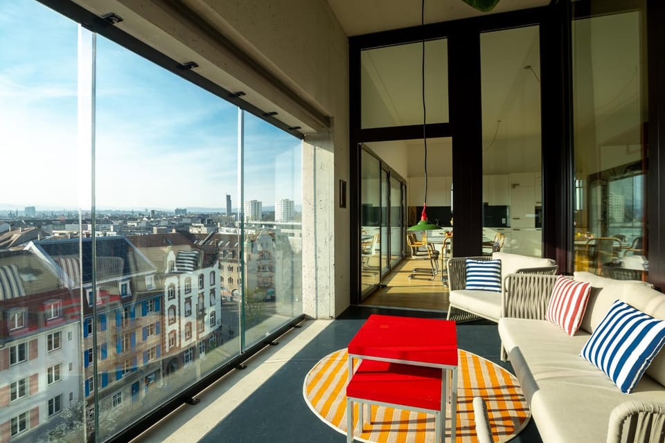 Day, View (from property/room), Balcony/Terrace, Seating area, City view