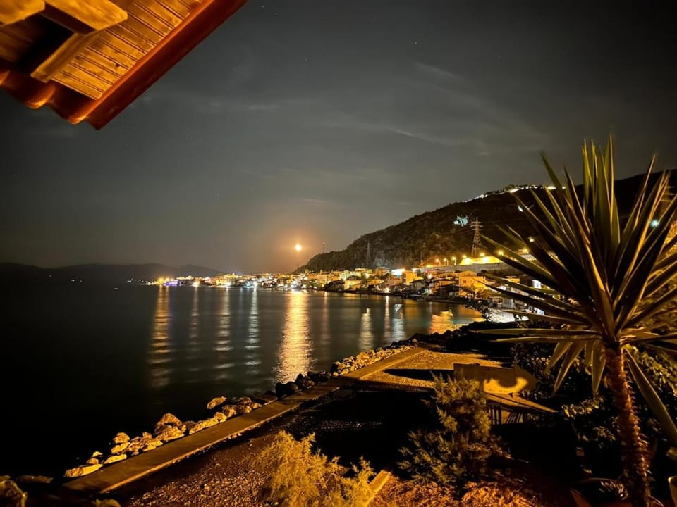 Night, Natural landscape, Sea view