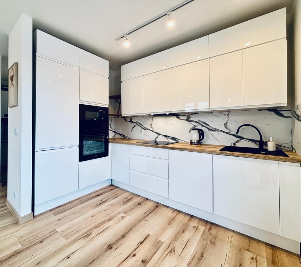 Kitchen or kitchenette, dishwasher, stove